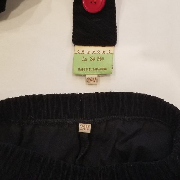 Le' Za Me Girls 24M Hand Smocked Reversible Top and Pants Set - Picture 12 of 12